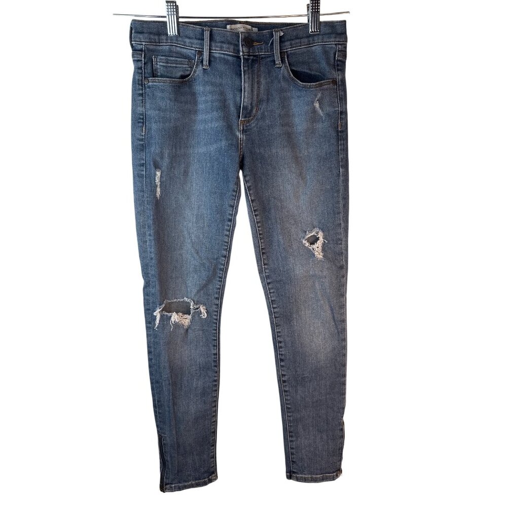 Banana Republic Premium Size 2 Denim  Distressed Skinny Jeans